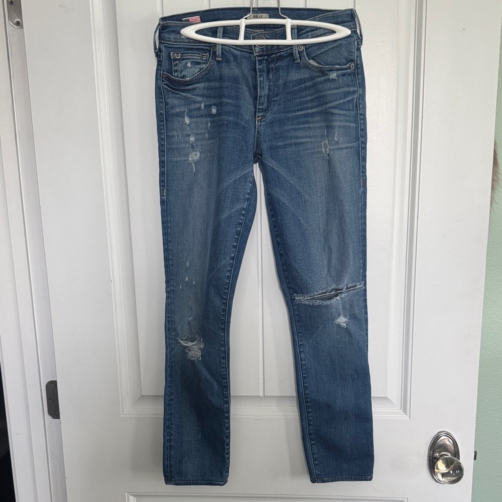 True Religion Women's Distressed Blue Jeans